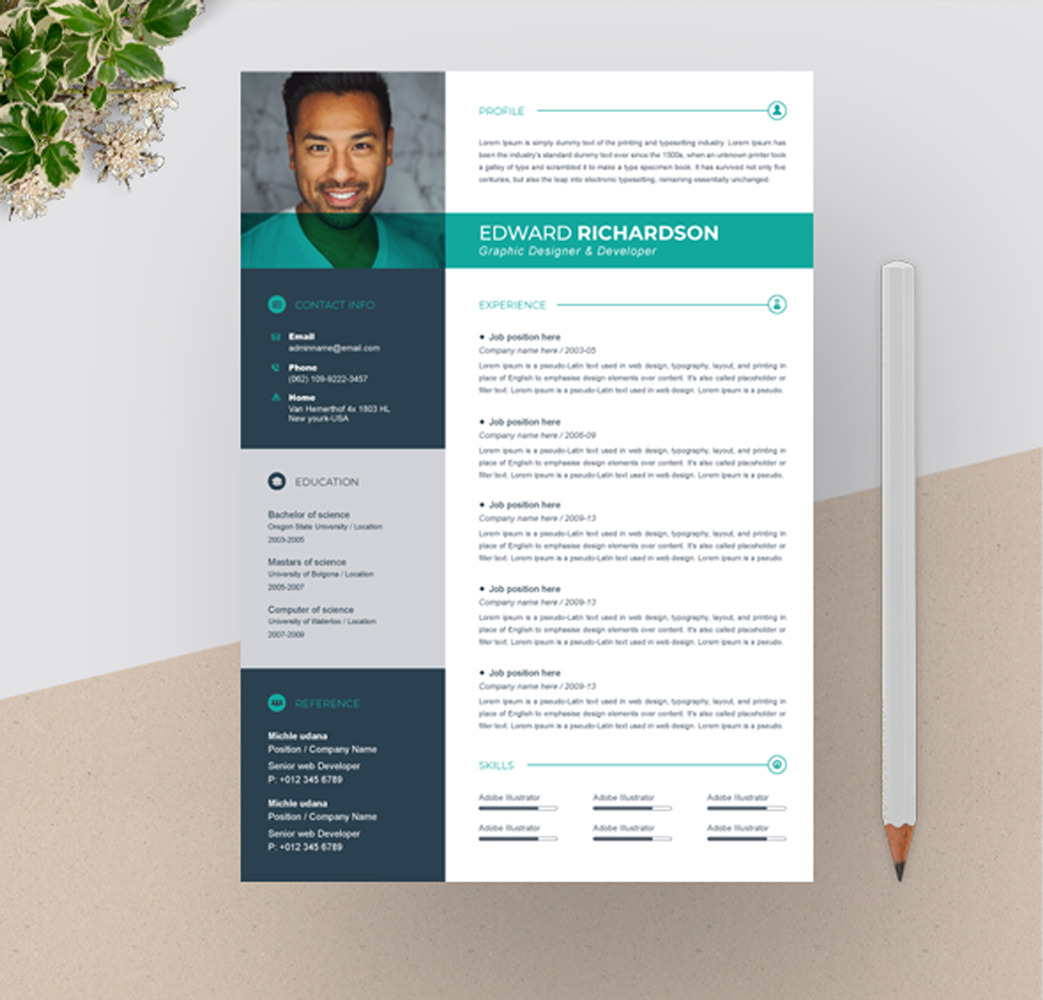 Edward Richardson - Resume Template #75769 - TemplateMonster