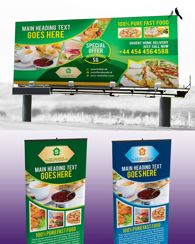 Fast Food Billboard - Corporate Identity Template