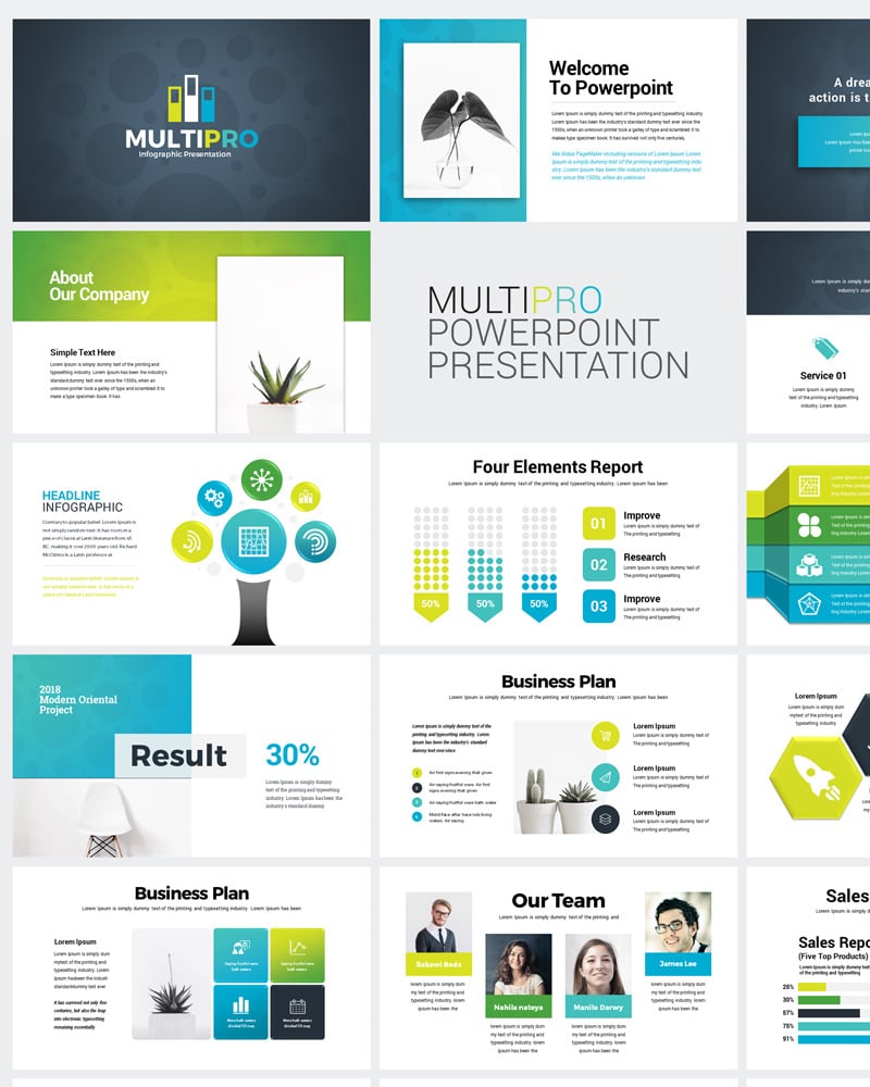 Business Infographic Presentation PowerPoint template