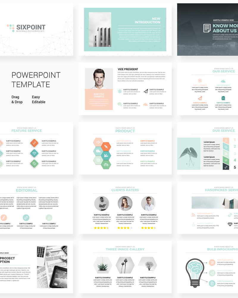 Sixpoint - PowerPoint template #76239 - TemplateMonster