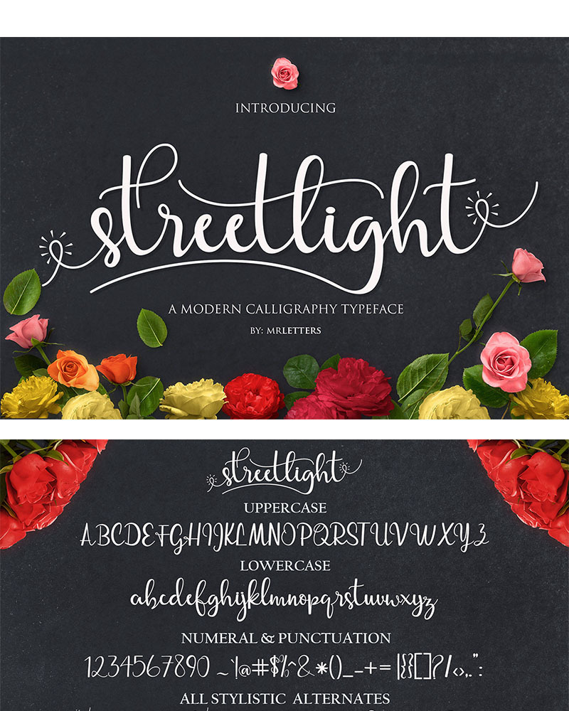 Streetlight Cursive Font 76242 TemplateMonster