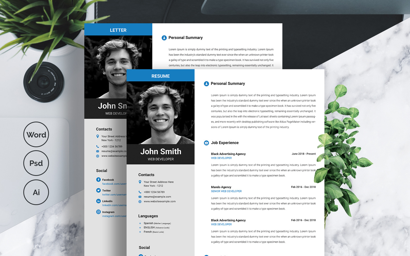 John Smith - Resume Template #76479 - TemplateMonster