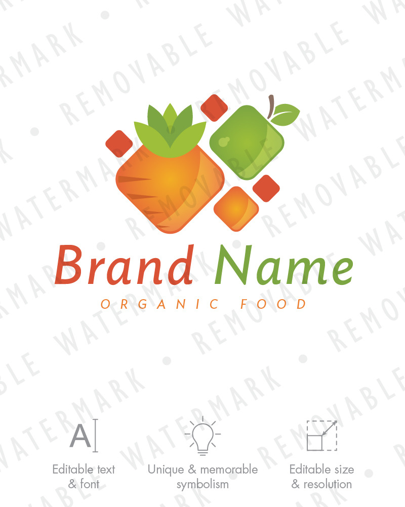 Square Vitamins Logo Template #76522 - TemplateMonster