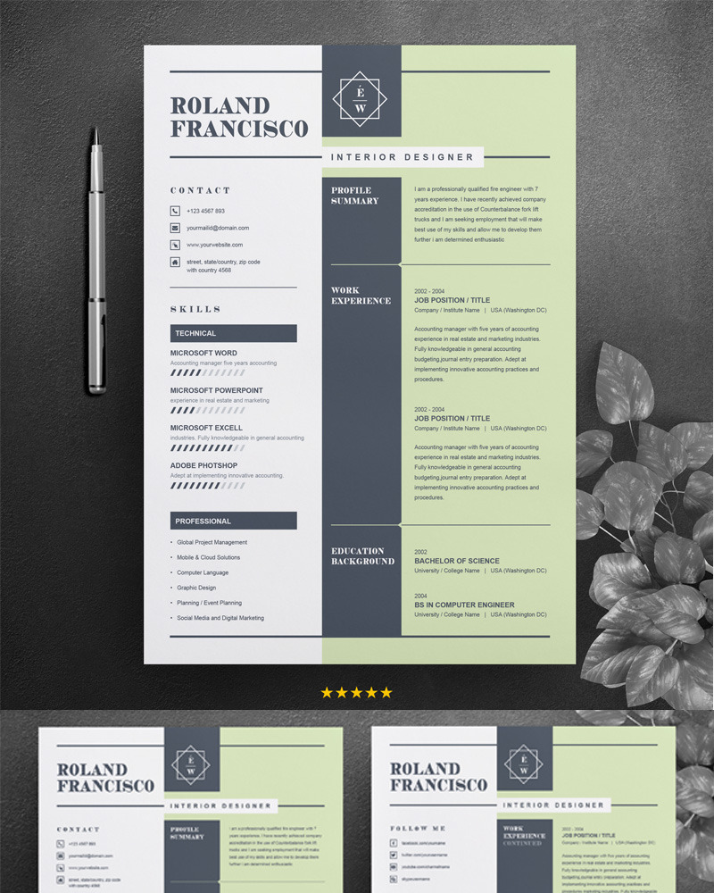 Roland Resume Template #76739 - TemplateMonster