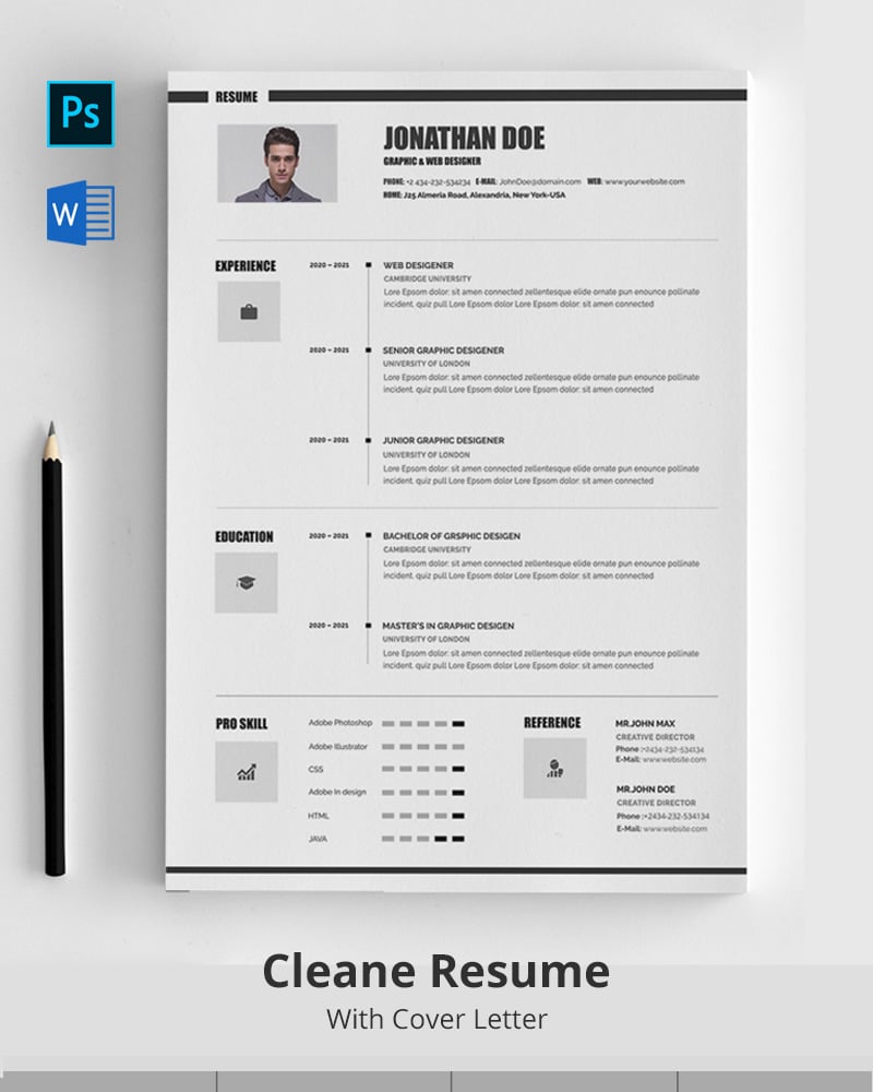 Jonathan Doe Resume Template #76996 - TemplateMonster