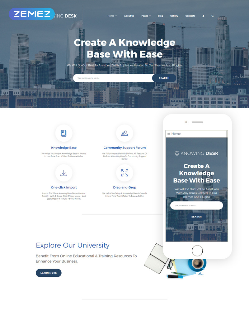 Knowing Desk Joomla Template 77054