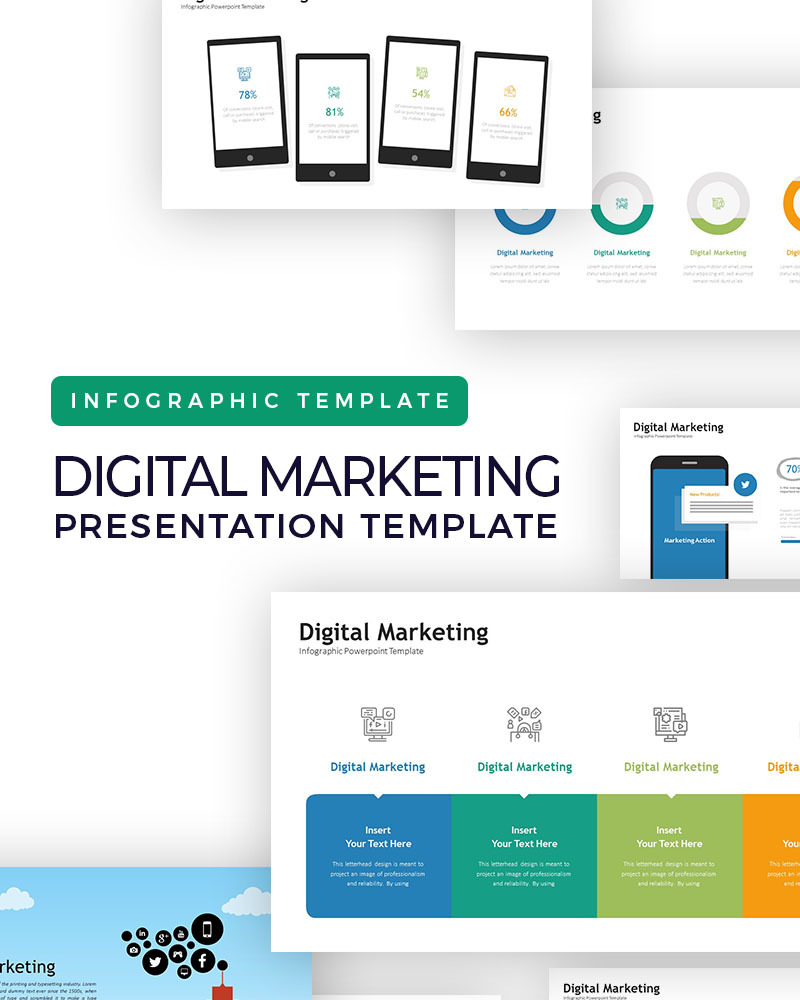 Digital Marketing Presentation - Infographic PowerPoint template