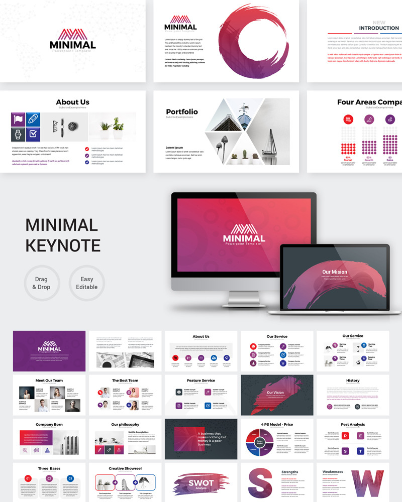 keynote template free minimal