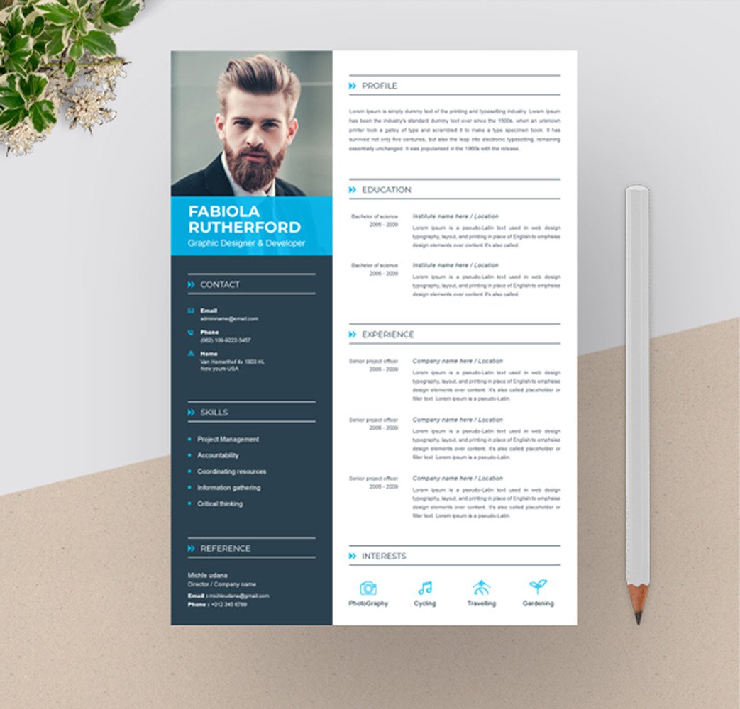 Fabiola Resume Template #77561 - TemplateMonster