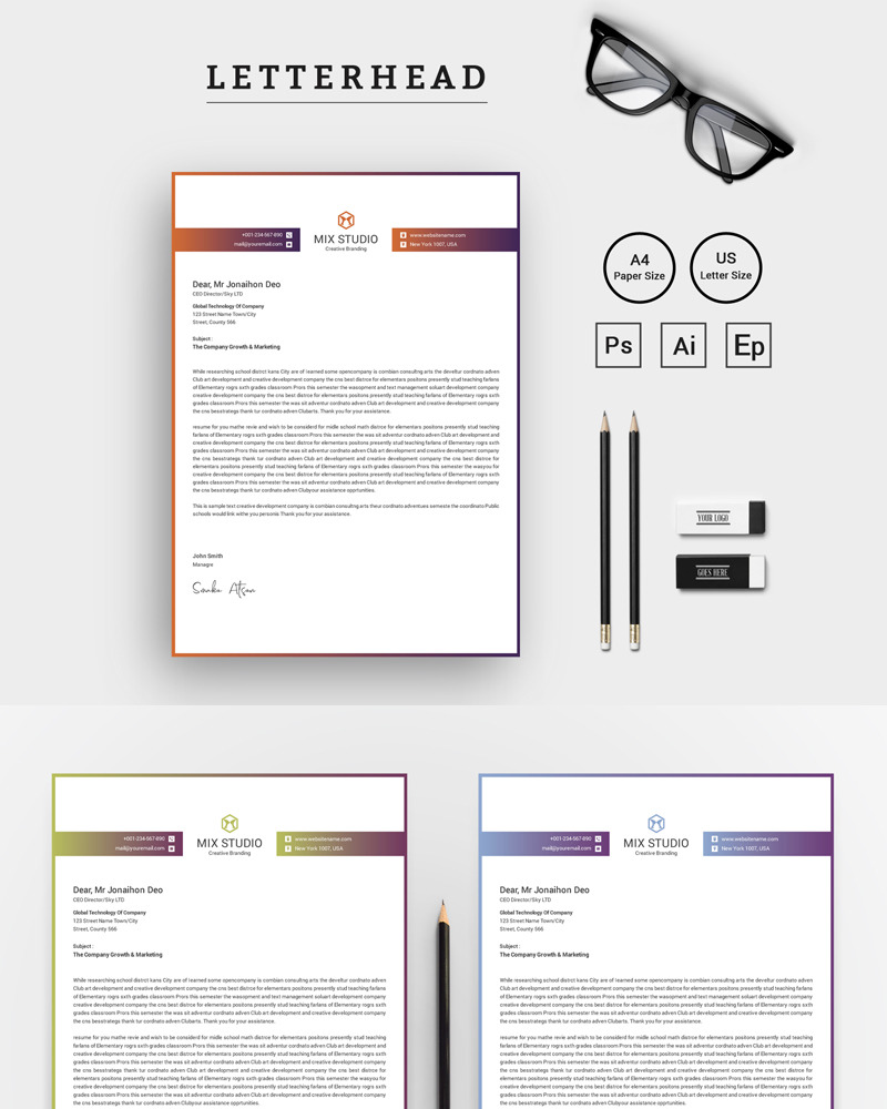 Фирменные бланки дизайн. Letterhead студия. Бланк микс.