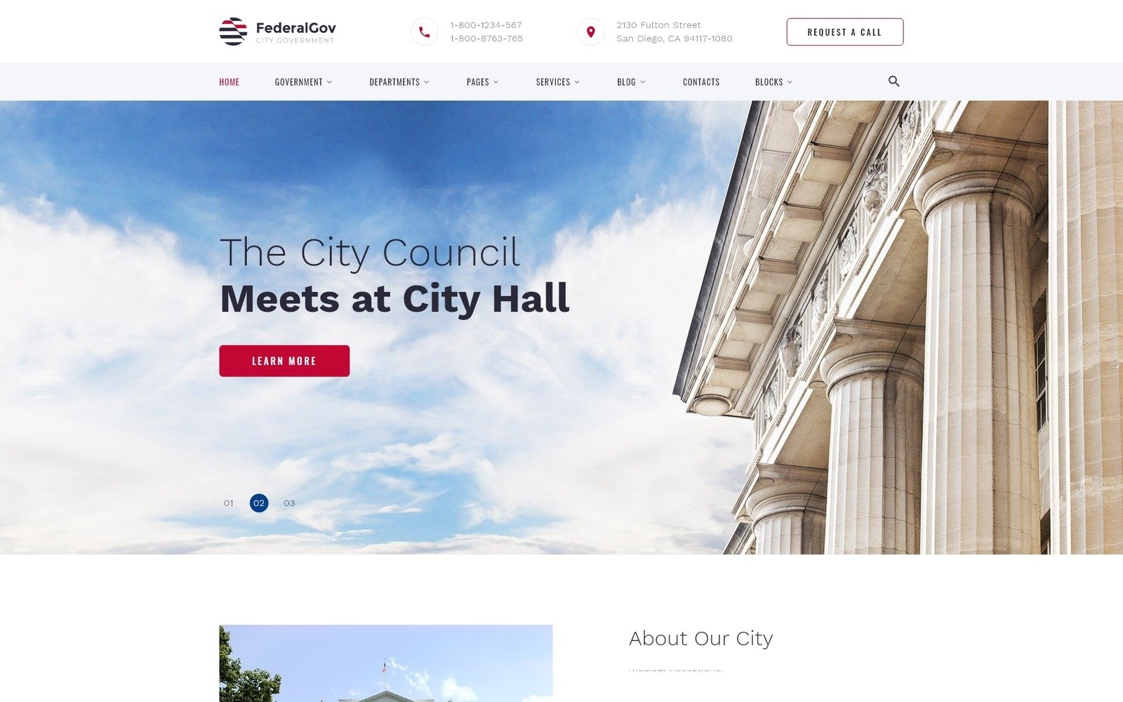 FederalGov Government ReadytoUse Classic HTML site Template