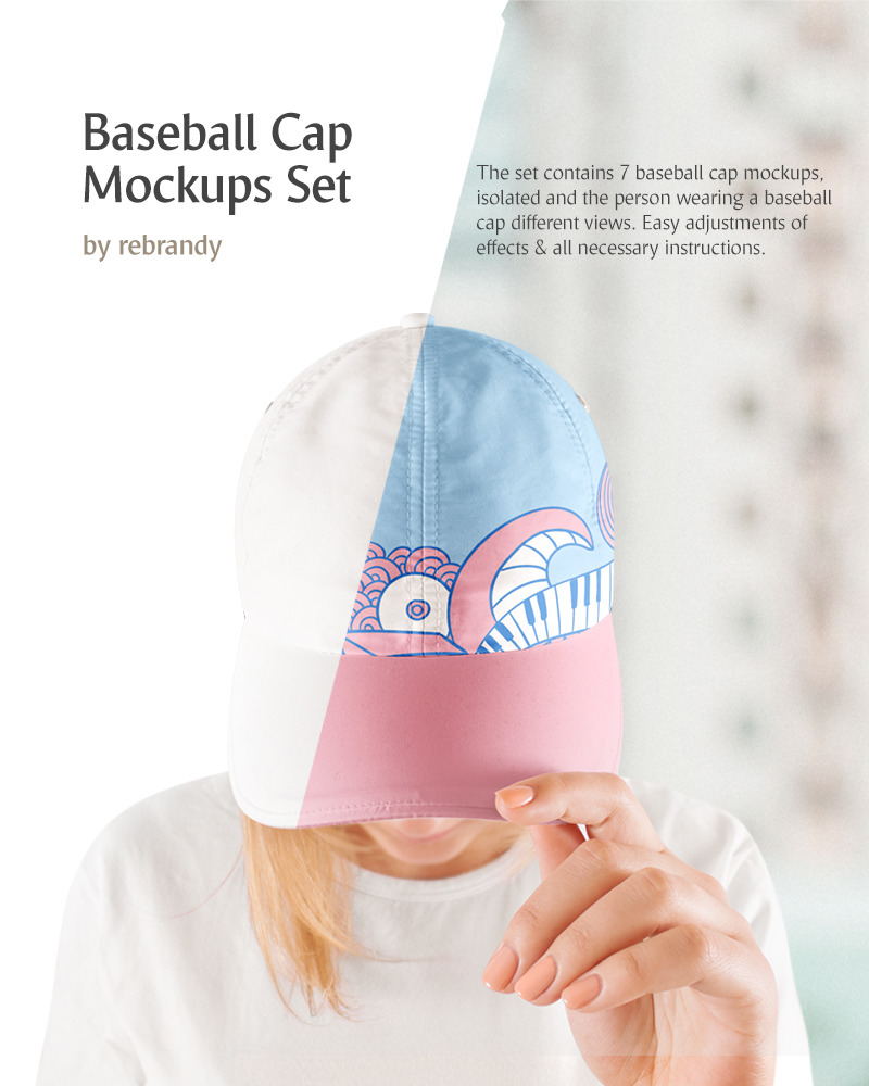 Download Baseball Cap Set Product Mockup #78034