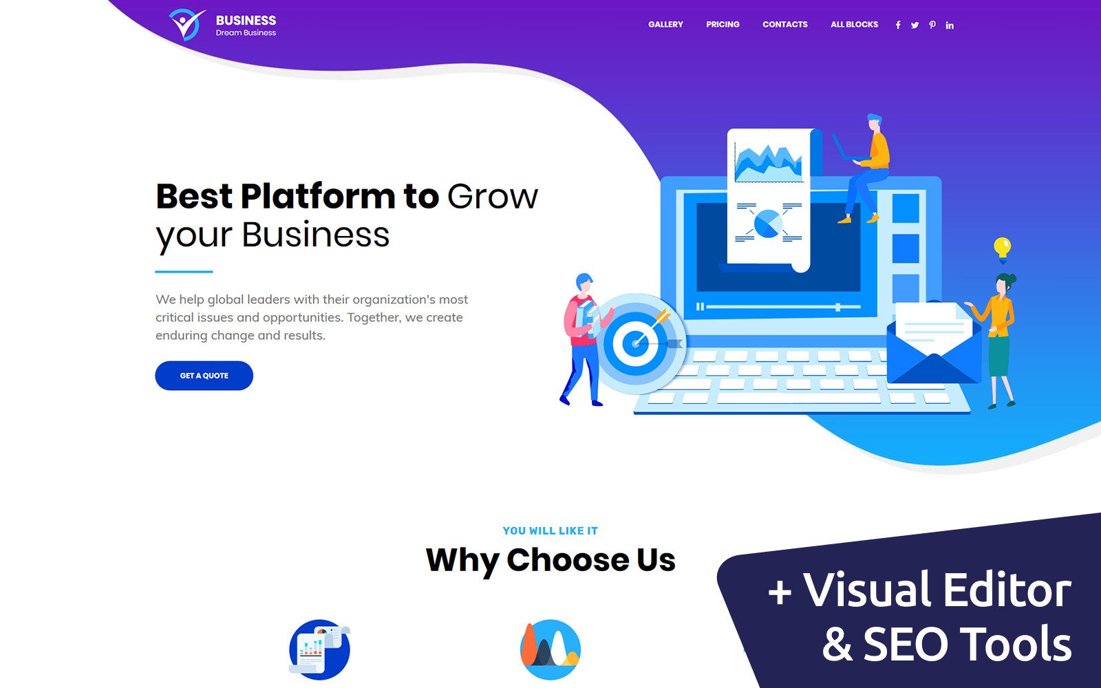 Business Corporate Landing Page Template TemplateMonster