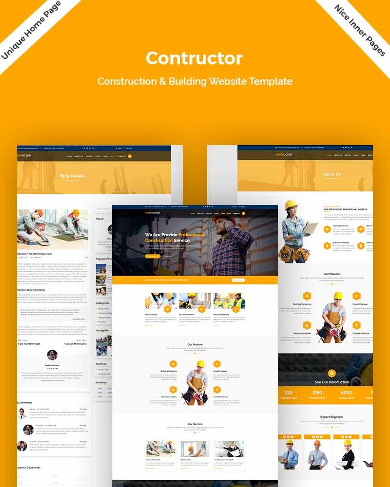 Contructor - Construction & Building Landing Page Template