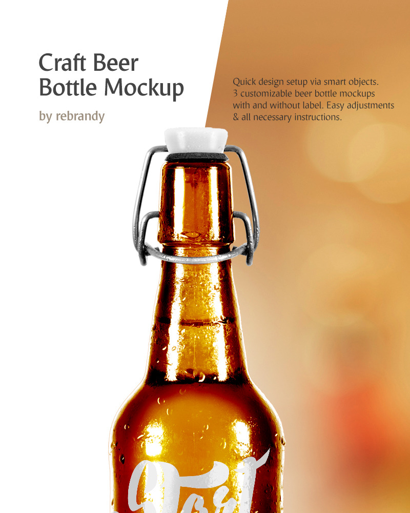 Download Craft Beer Bottle Product Mockup #78562