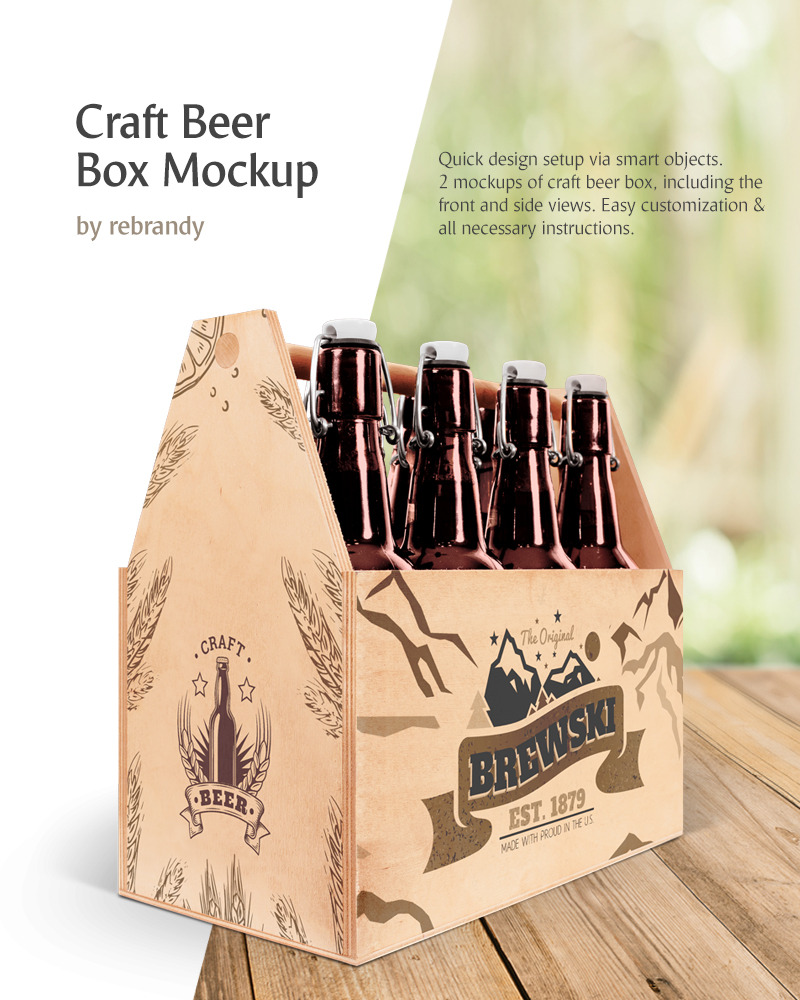 Craft Beer Box Product Mockup 78502 TemplateMonster