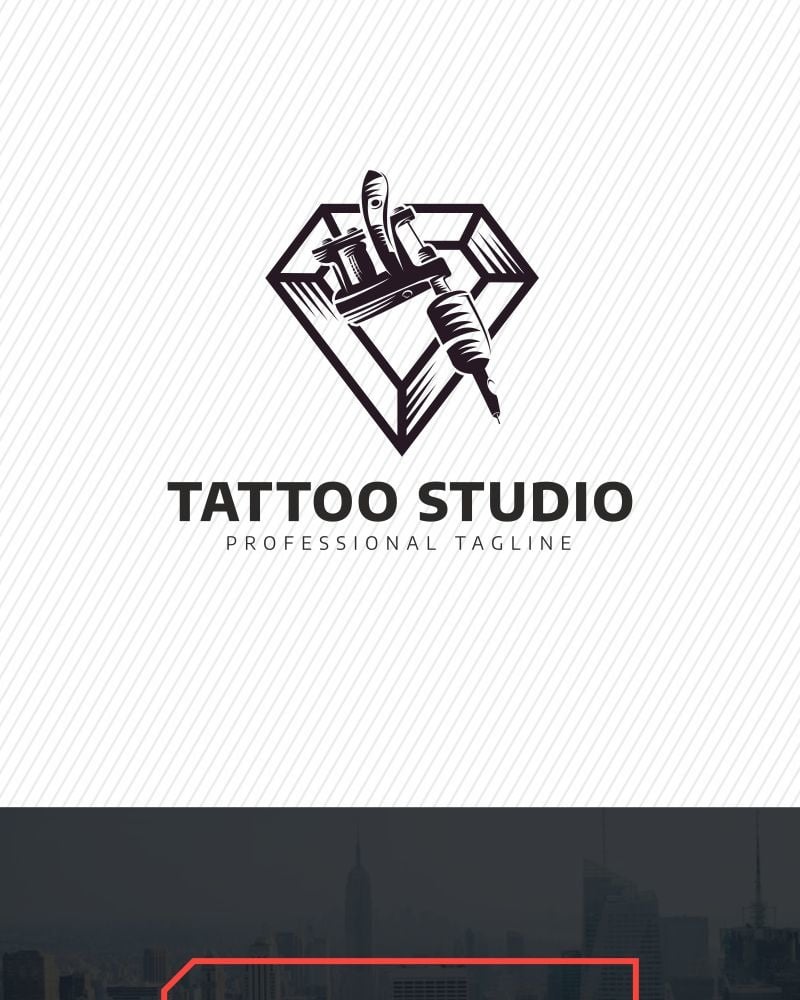 Tattoo Studio Logo Template #78747 - TemplateMonster