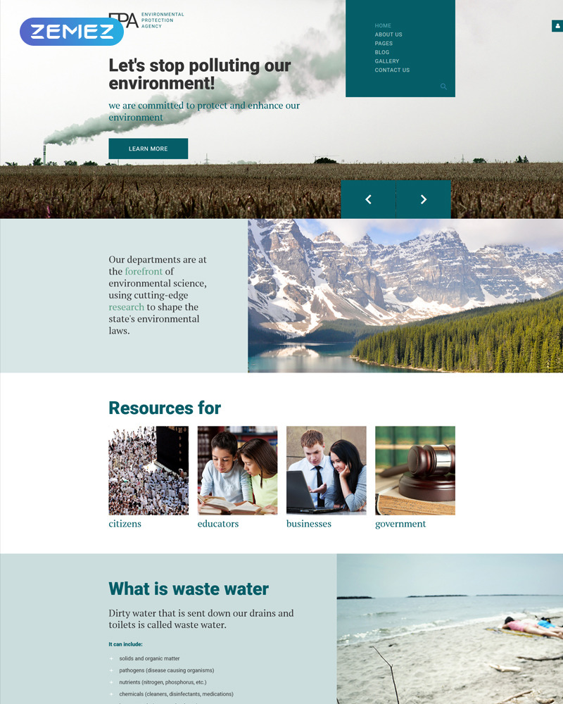 EPA Environmental Creative site Template