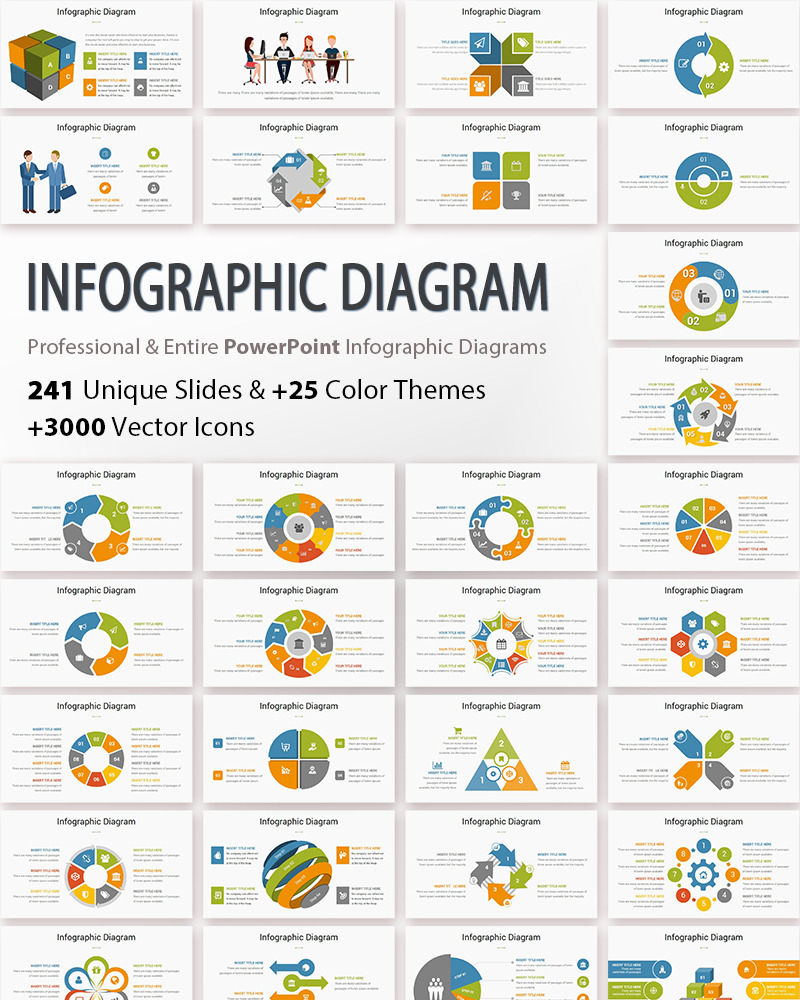 Infographic Diagrams PowerPoint template - TemplateMonster