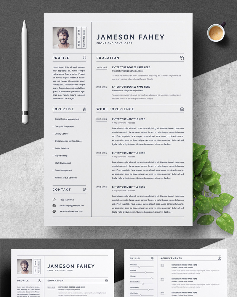 Jameson Resume Template #79280 - TemplateMonster