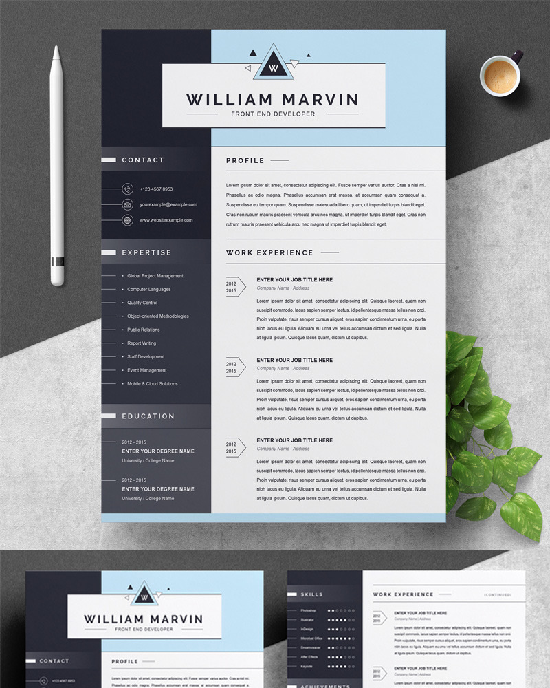 William Resume Template #79357 - TemplateMonster