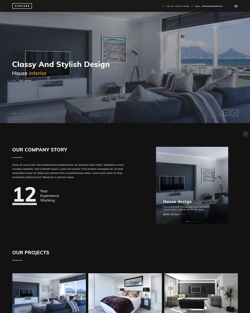 FUNTURE - Interactive Architecture Website Template