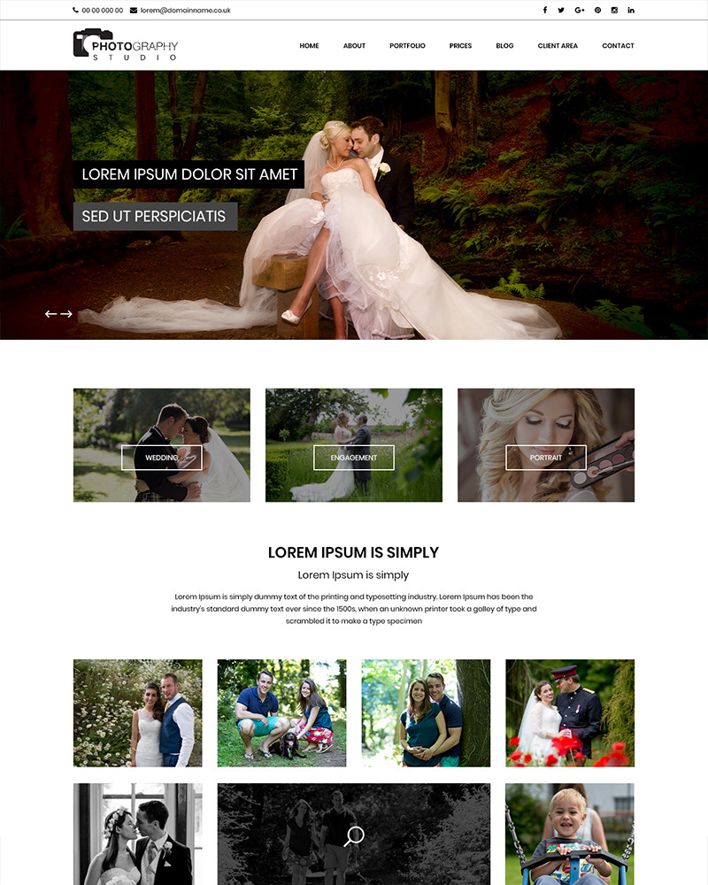 Photography Studio - Photography PSD Template