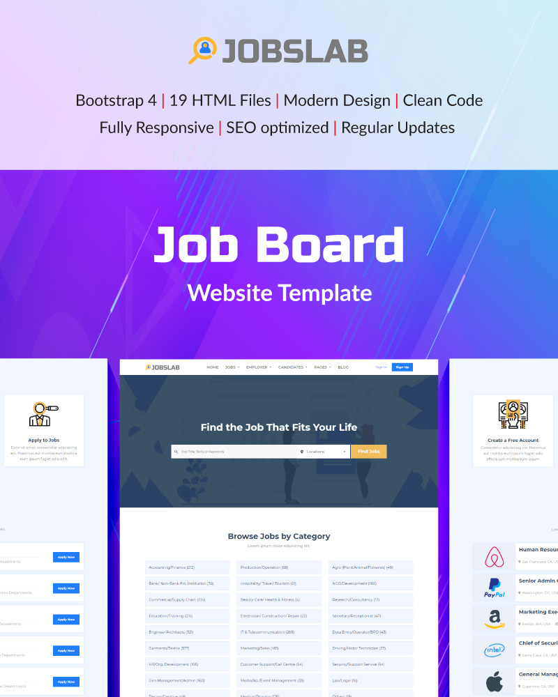 JobsLab - Job Board Website Template - TemplateMonster