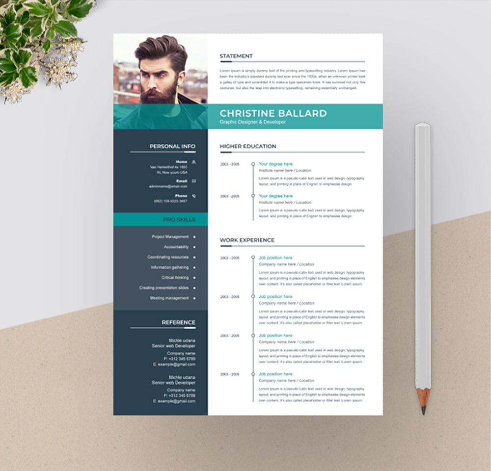 Christine Resume Template #80323 - TemplateMonster