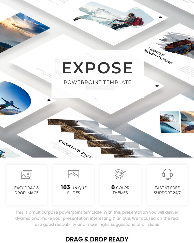 Expose - Creative 2019 PowerPoint template - TemplateMonster
