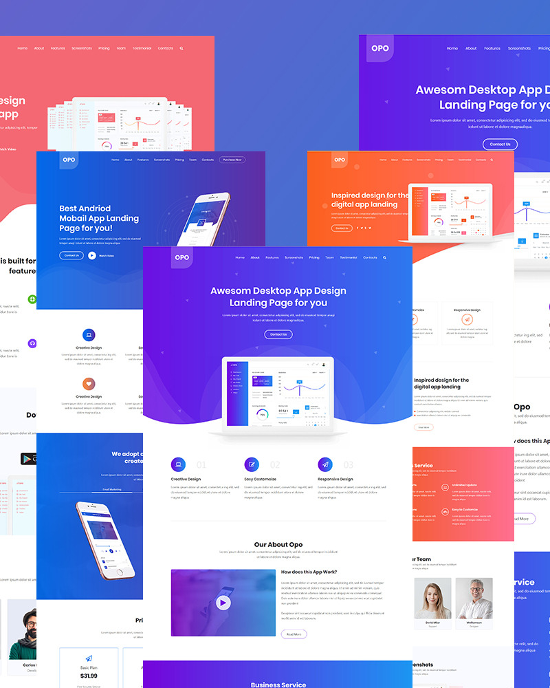 Opo - Creative App Responsive Website Template