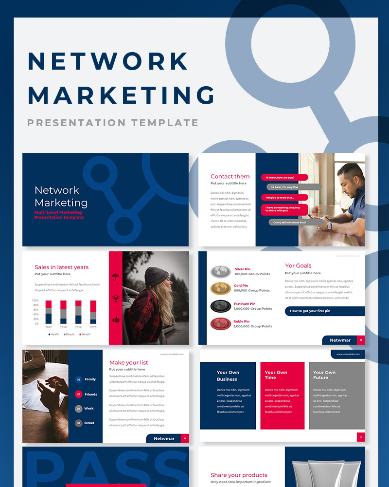 Network Marketing PowerPoint template - TemplateMonster