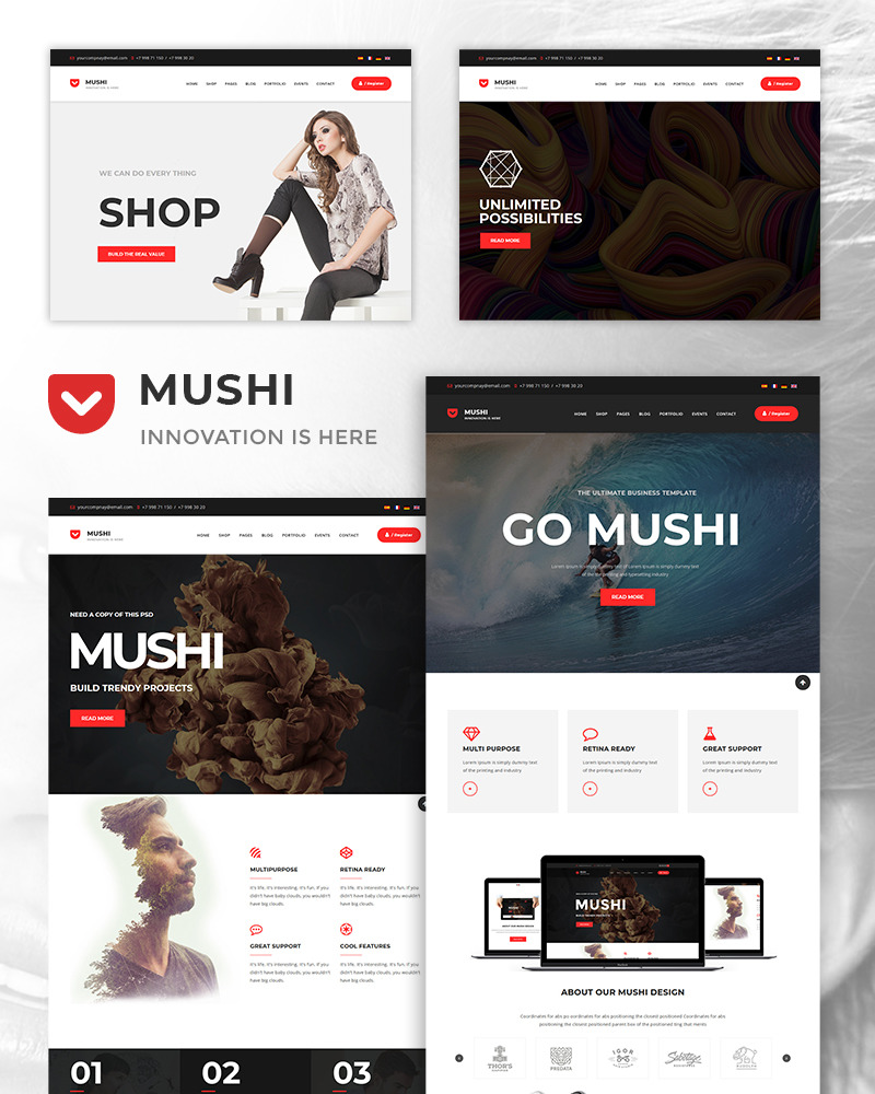 Mushi Joomla Template 80910