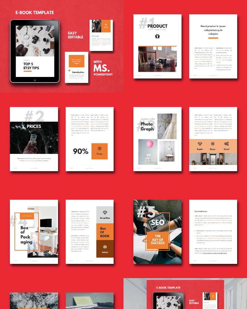 Tips eBook Presentation PowerPoint template TemplateMonster