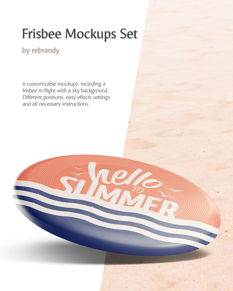 Download Frisbee Mockups Set Product Mockup #81311 - TemplateMonster