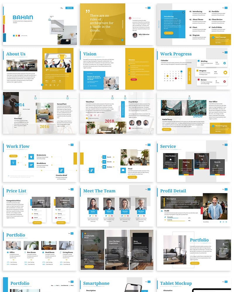 Bahan - Architecture PowerPoint Template - TemplateMonster