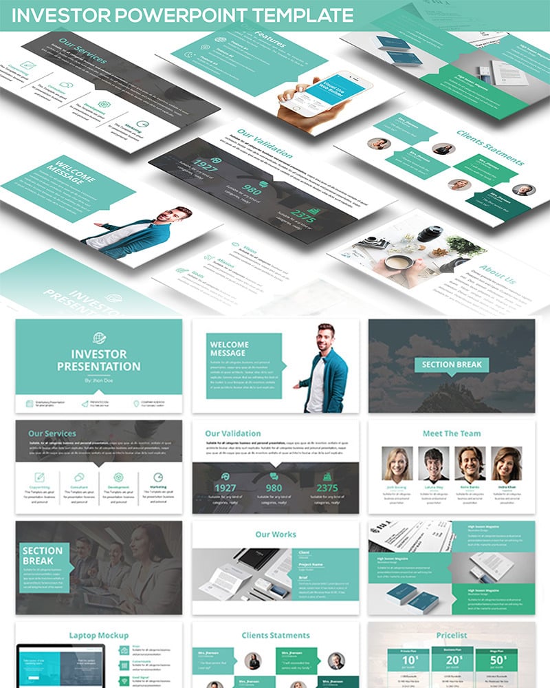 Investor PowerPoint template #81818 - TemplateMonster