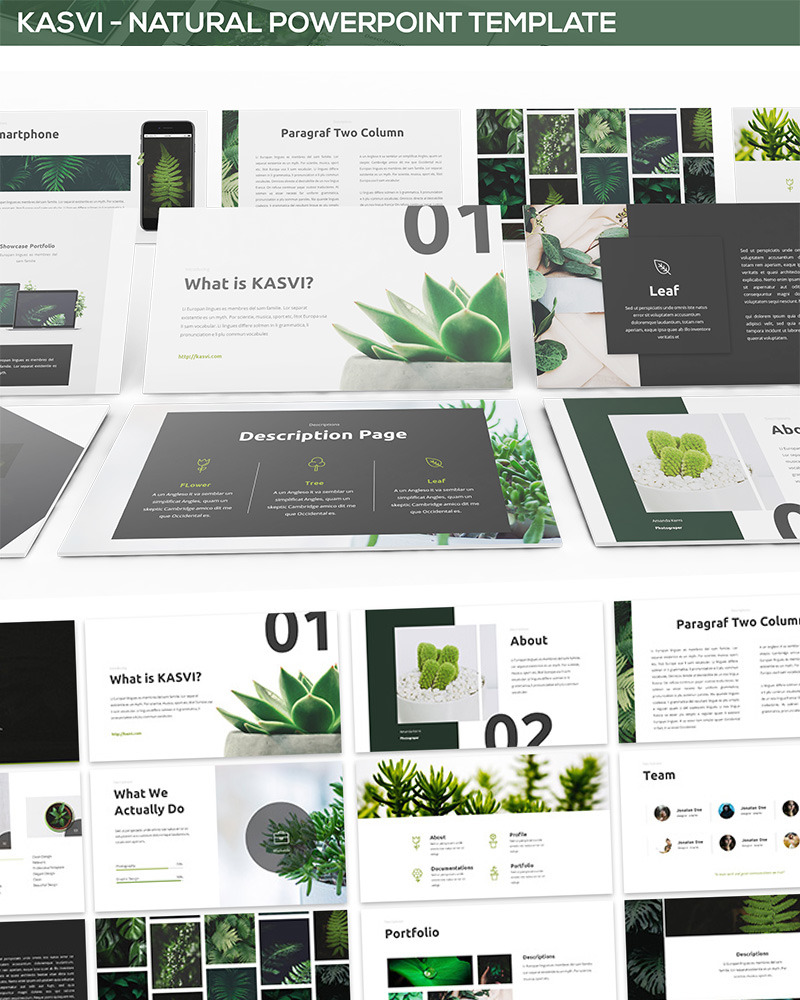 KASVI - Nature PowerPoint template #81878 - TemplateMonster