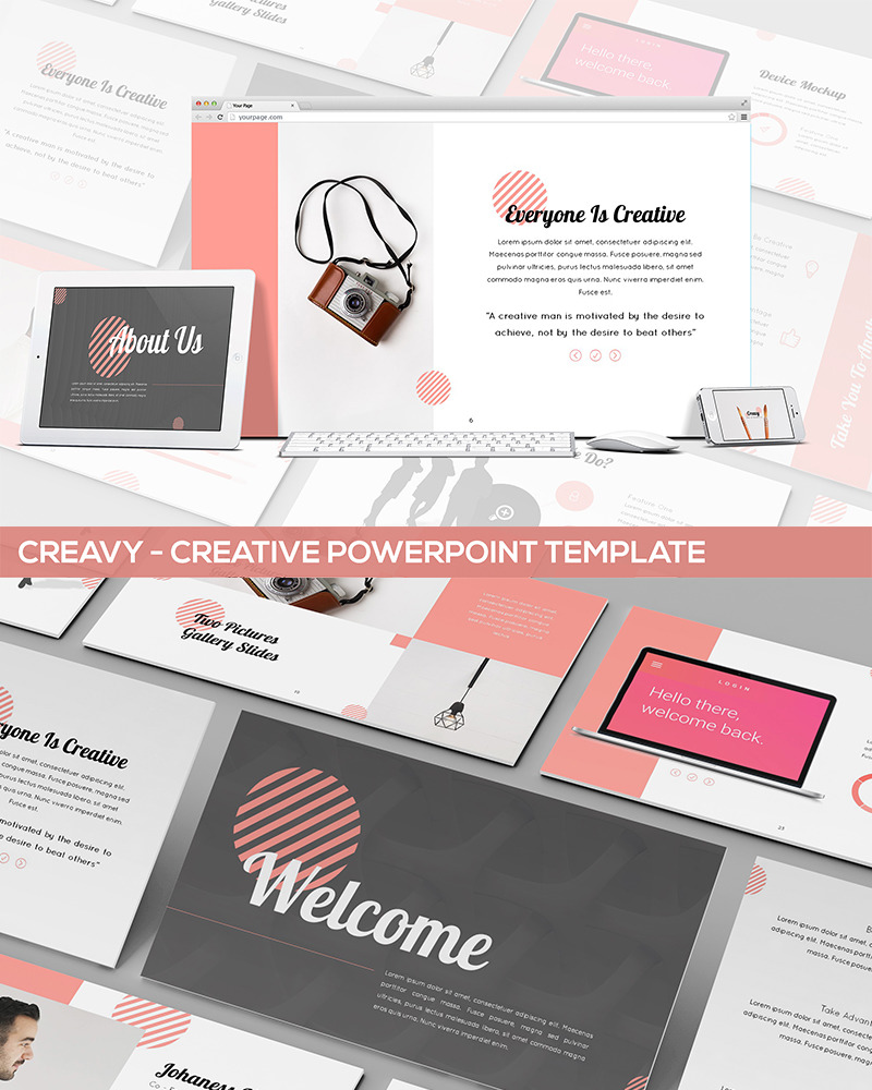 Creavy Modello Powerpoint Creativo Templatemonster 