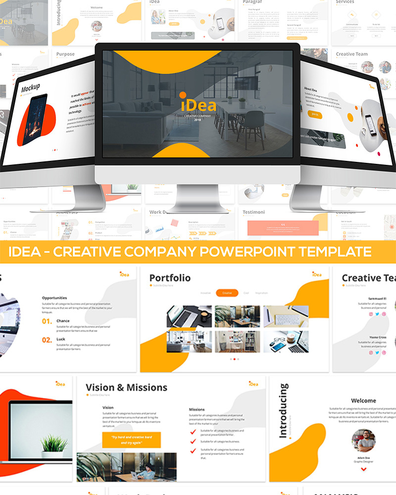 IDea - Creative Company PowerPoint template - TemplateMonster