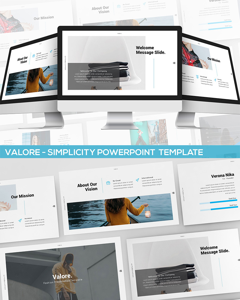 Valore - Simplicity PowerPoint template - TemplateMonster