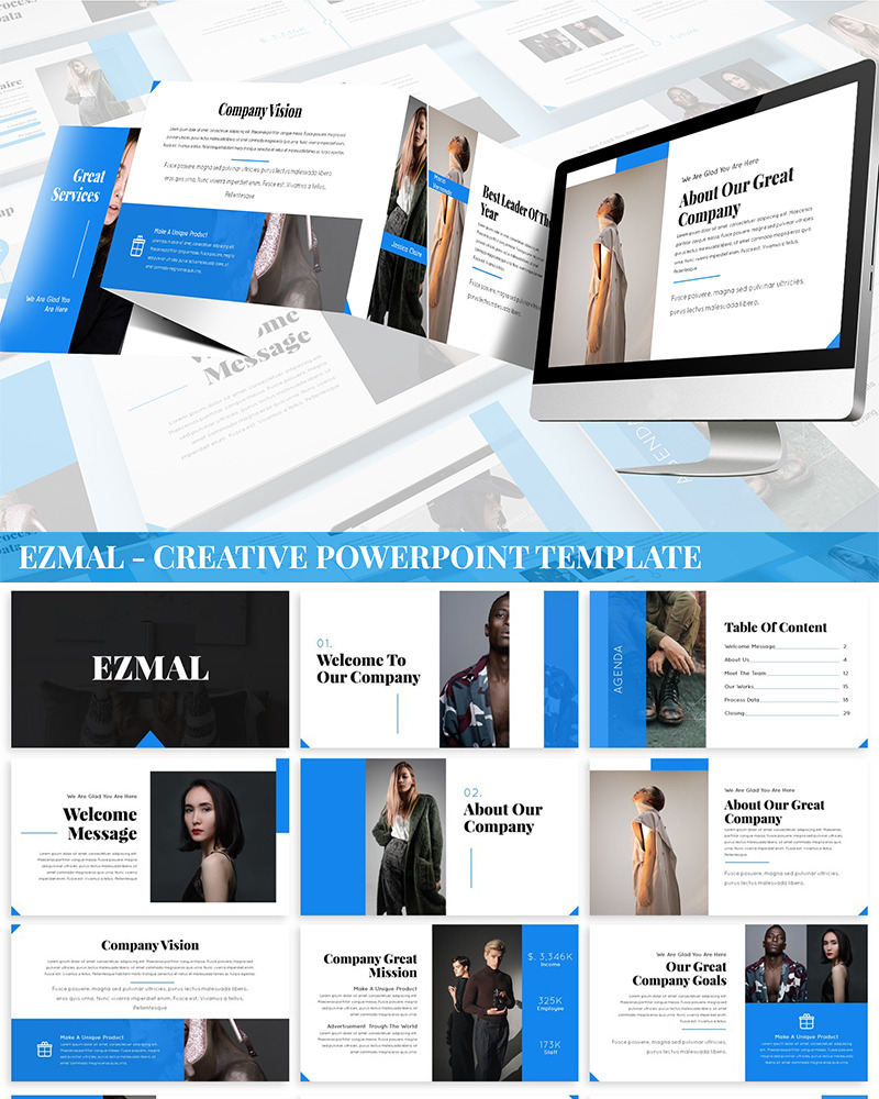 Ezmal - Creative PowerPoint template - TemplateMonster