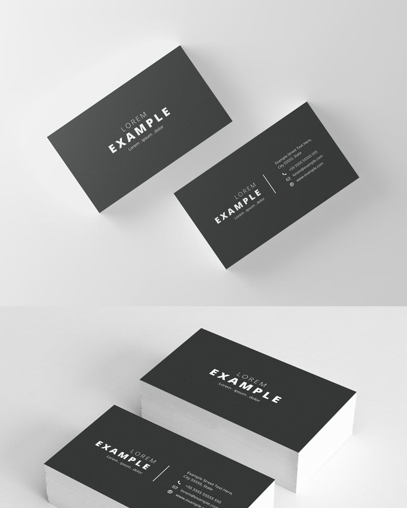 Black & White Business Card - Corporate Identity Template