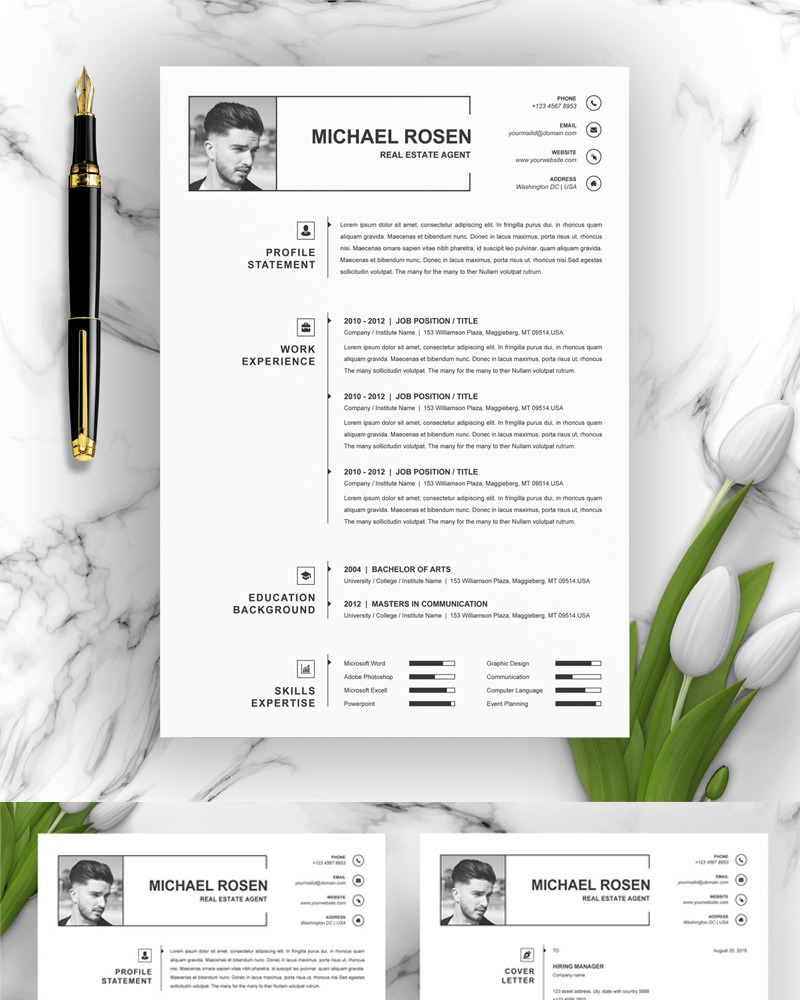 Michael Resume Template #82810 - TemplateMonster