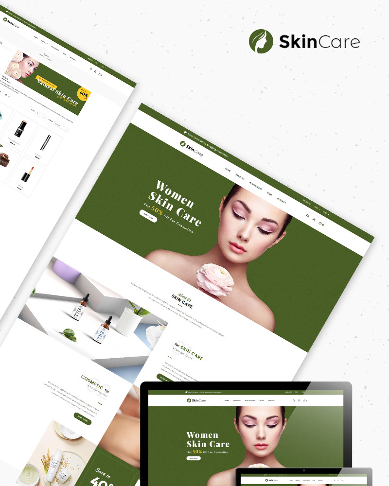 Skin Care - Cosmetics Store Shopify Theme - TemplateMonster