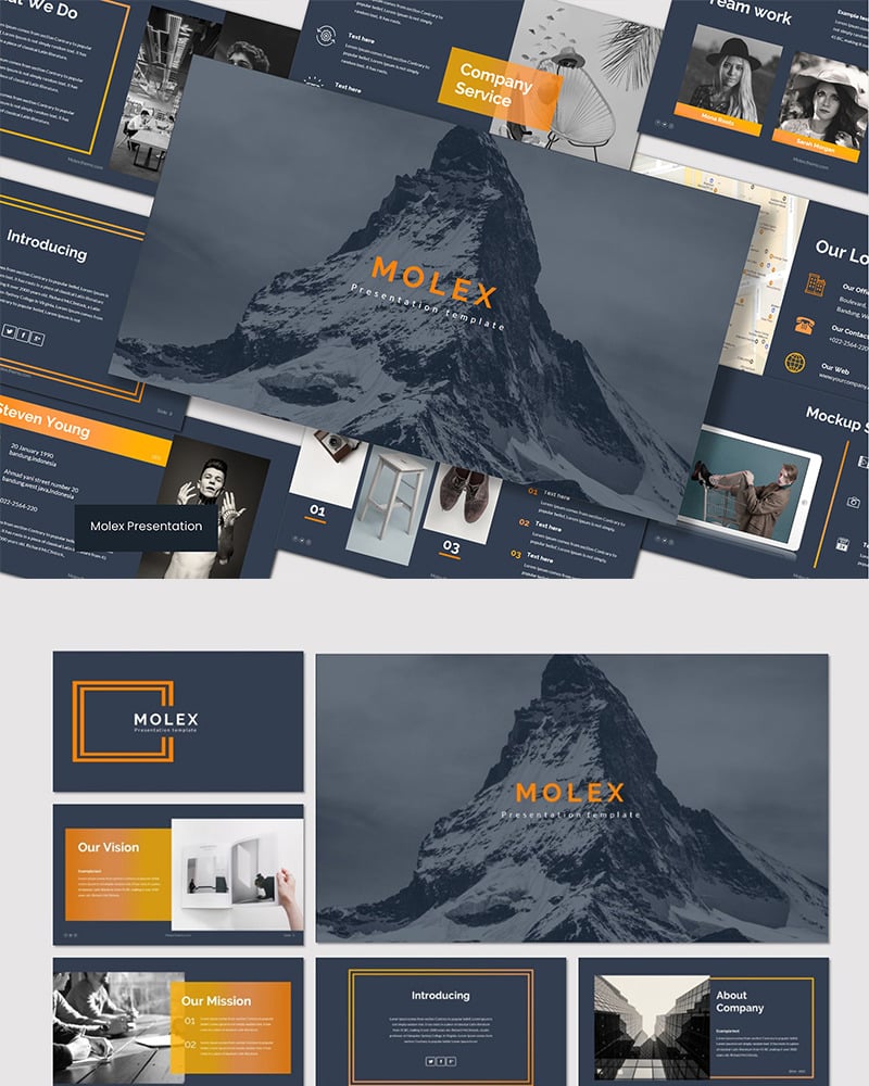 Molex PowerPoint template #83175 - TemplateMonster