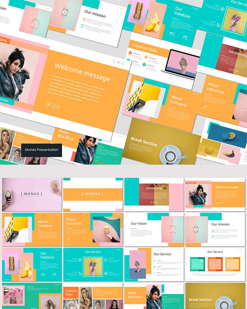 Monax PowerPoint template #83113 - TemplateMonster