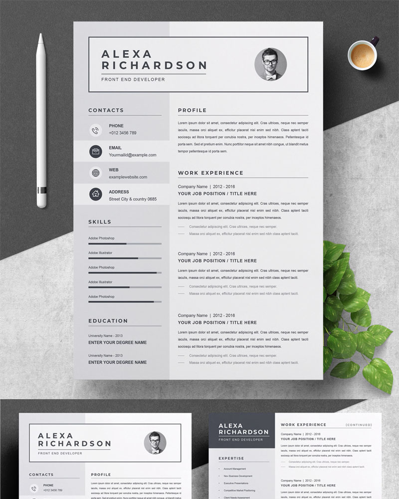 Alexa Resume Resume Template #84175 - TemplateMonster