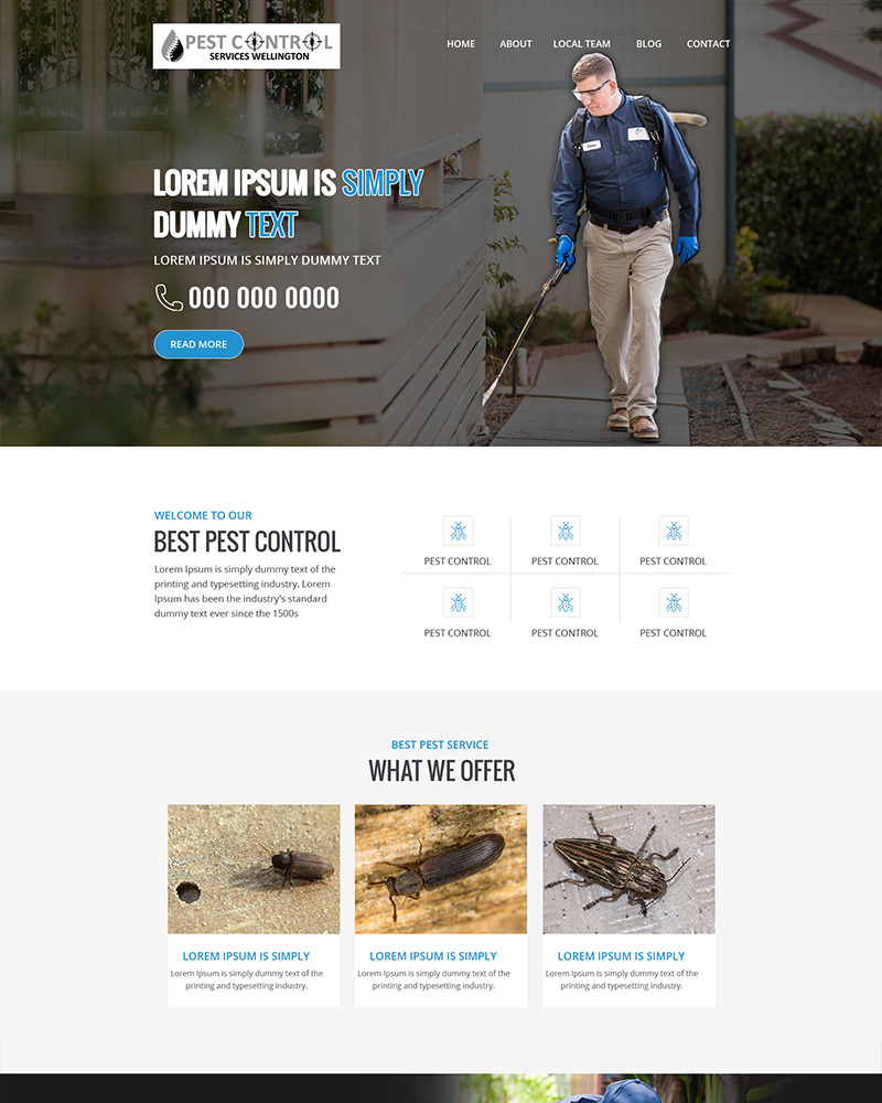Best Pest - Pest Control Services PSD Template