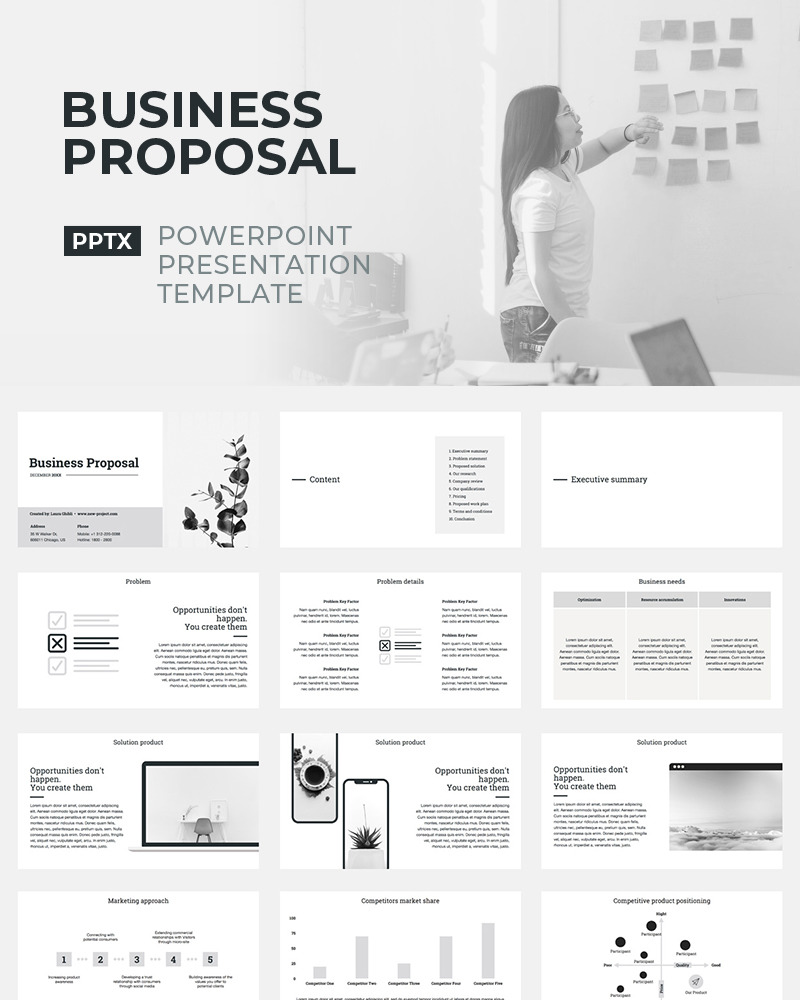 Business Proposal PowerPoint template - TemplateMonster